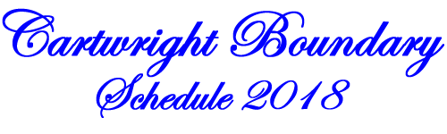 Steve Waters & Cartwright Boundary Band Schedule